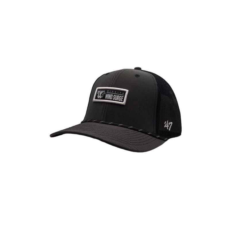 Wichita Wind Surge ’47 Black Rumble Rope Trucker Cap