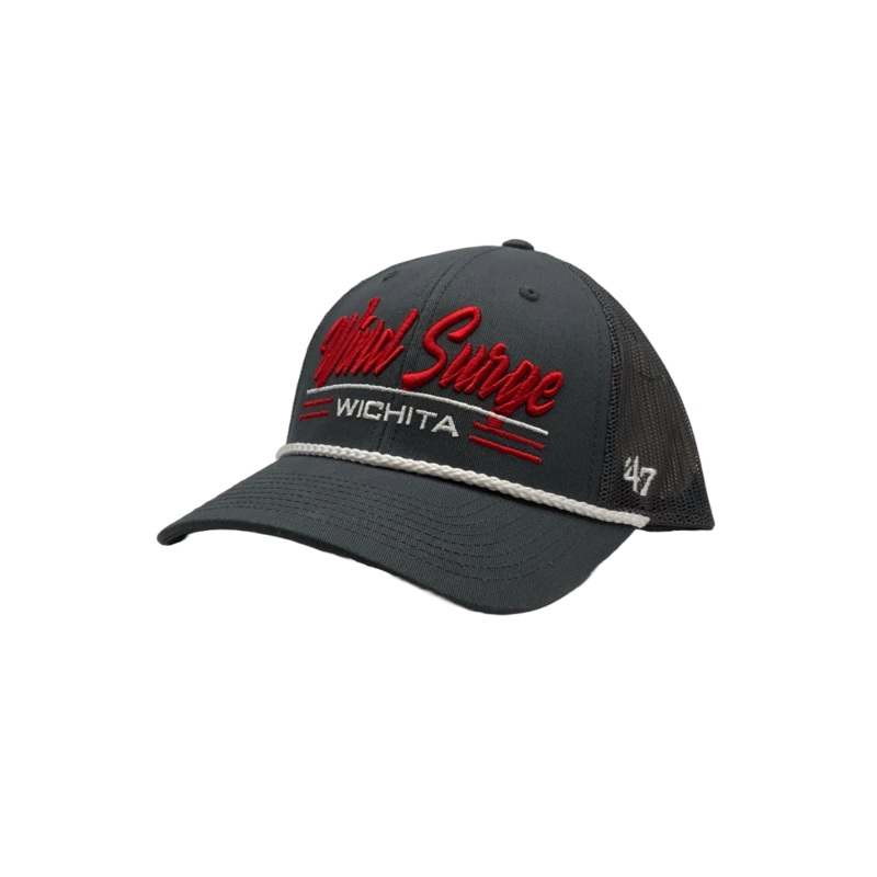 Wichita Wind Surge ’47 Charcoal Garner Rope Trucker Cap