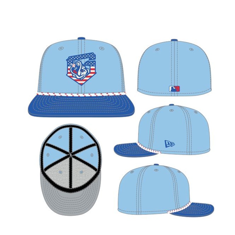 Gwinnett Stripers New Era 2025 4th of July Navy On-Field 59FIFTY Fitted Cap
