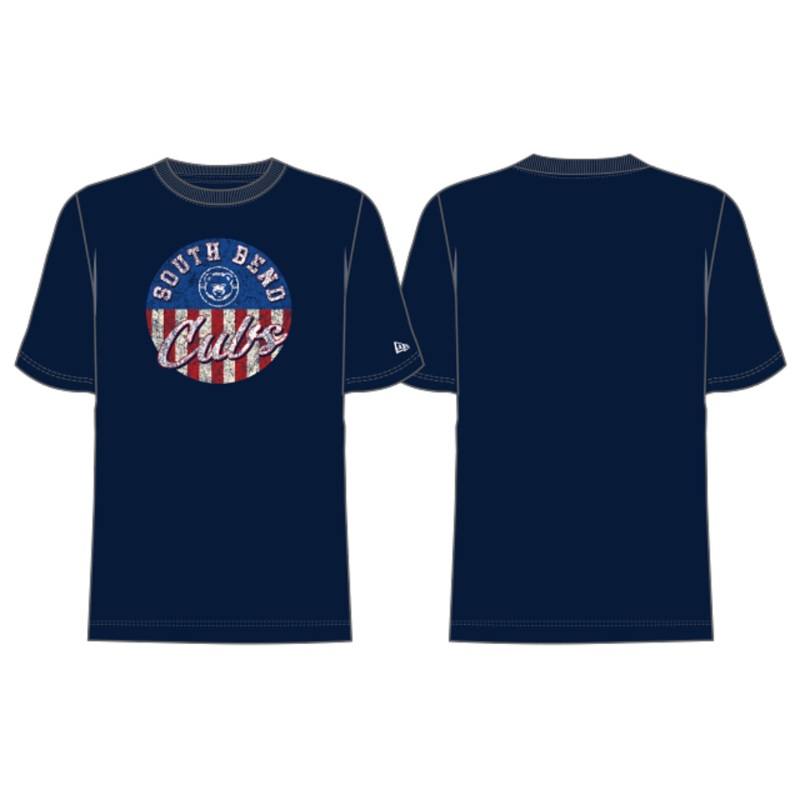South Bend Cubs New Era Men’s Flag Circle T-shirt