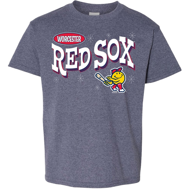 Worcester Red Sox Heather Navy Youth Trial Tee