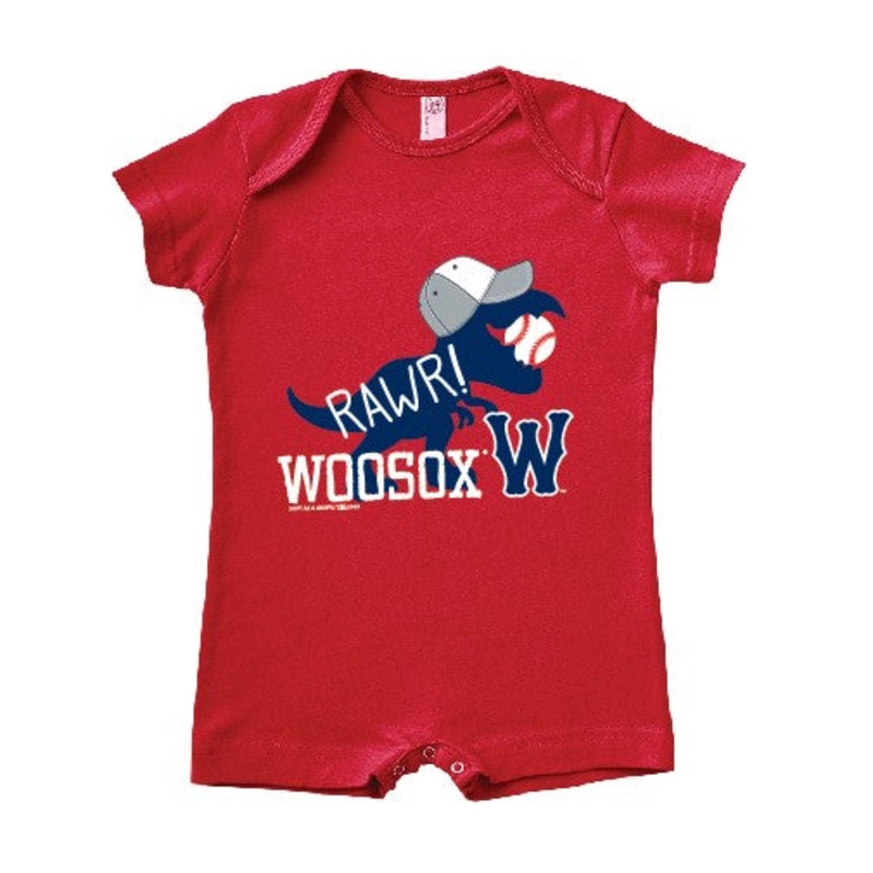 Worcester Red Sox Red Dino Rawr Romper