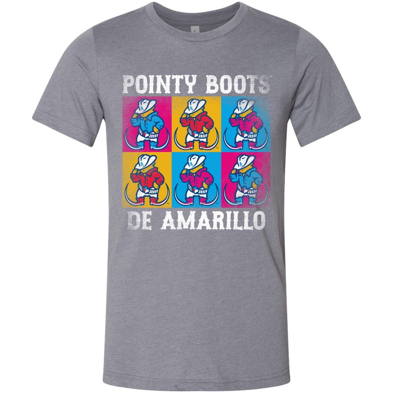 Amarillo Sod Poodles Grey Pointy Boots Dance Colored Square Tee