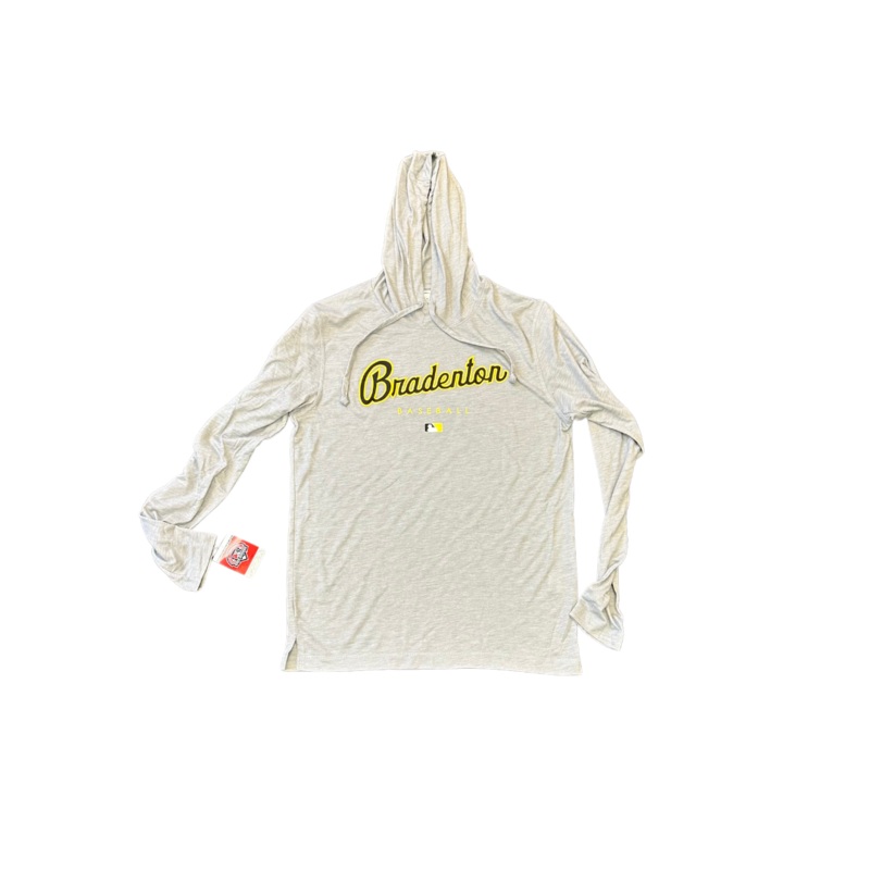 Bradenton Script Long Sleeve Hoddie Shirt – Grey