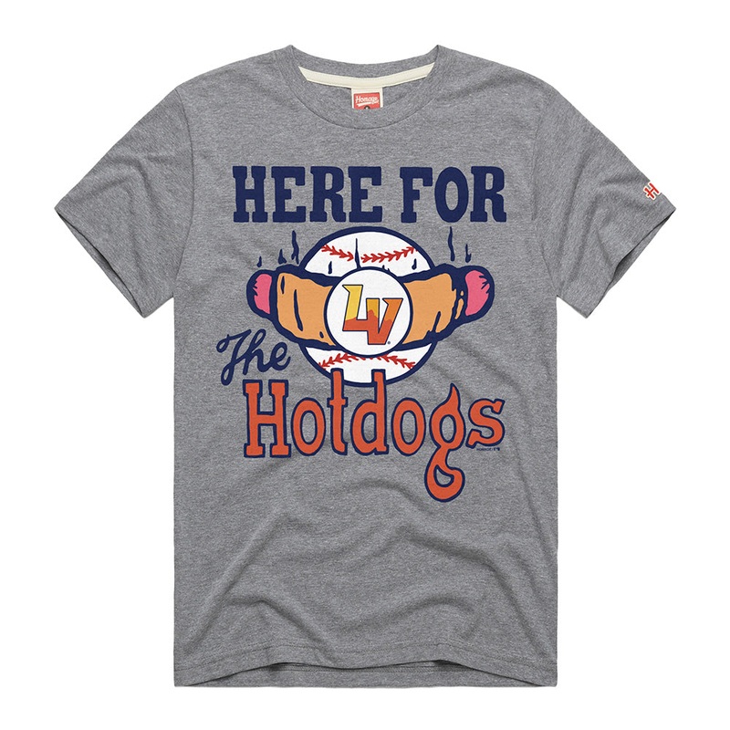 Men’s Homage Here For The Hot Dogs Gray Short Sleeve T-Shirt