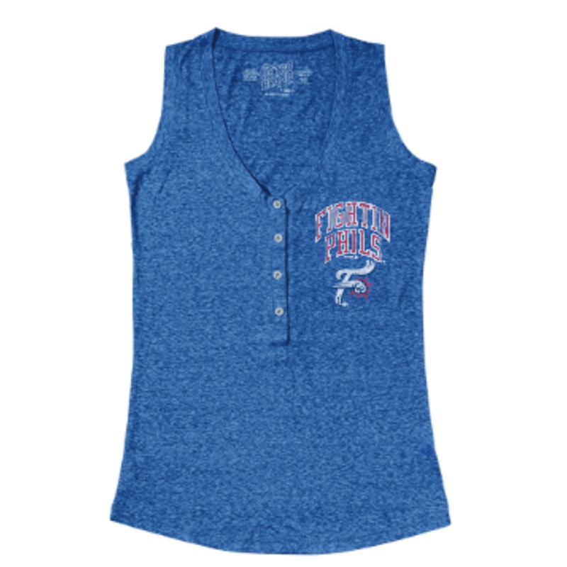 Retro Brand Women’s Heather Royal Henley Tank