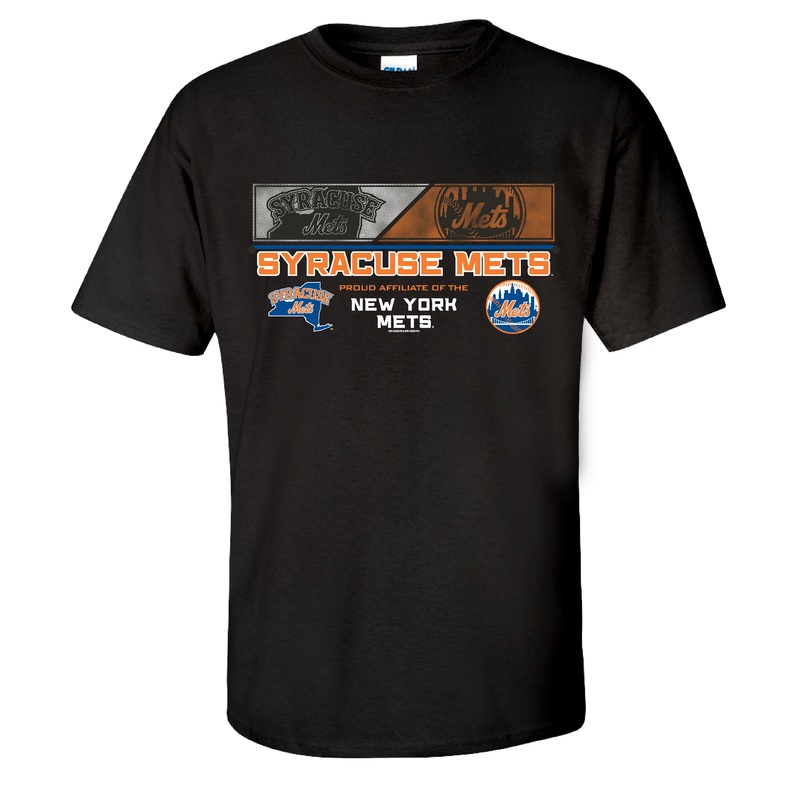Syracuse Mets Bimm Ridder Black Affiliate Tee