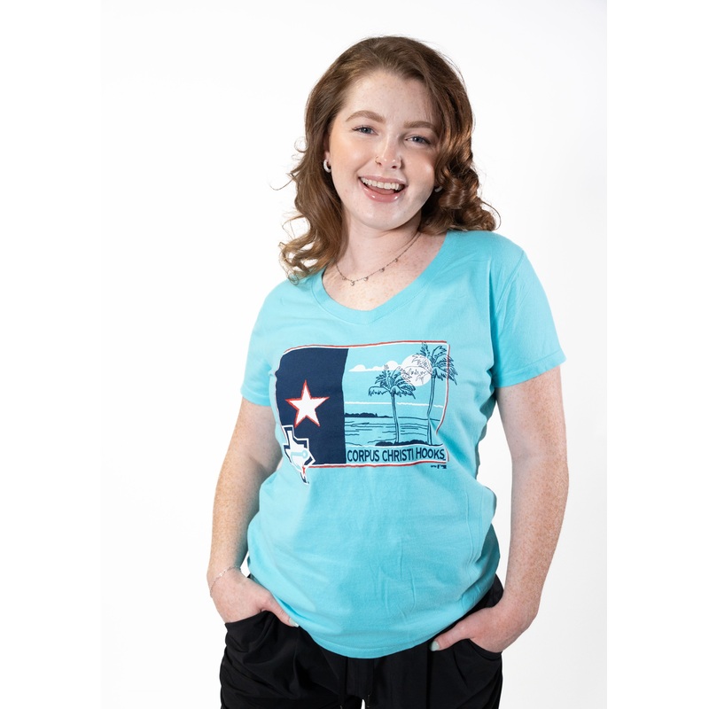 Women’s – Comfort Wash – T Texas Flag Beach
