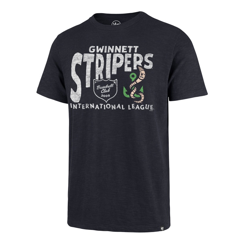 Gwinnett Stripers 47′ Brand Navy Forkball Scrum Tee