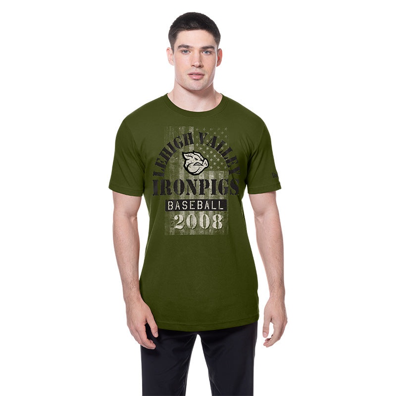 Lehigh Valley IronPigs Armed Forces Day Green Tee