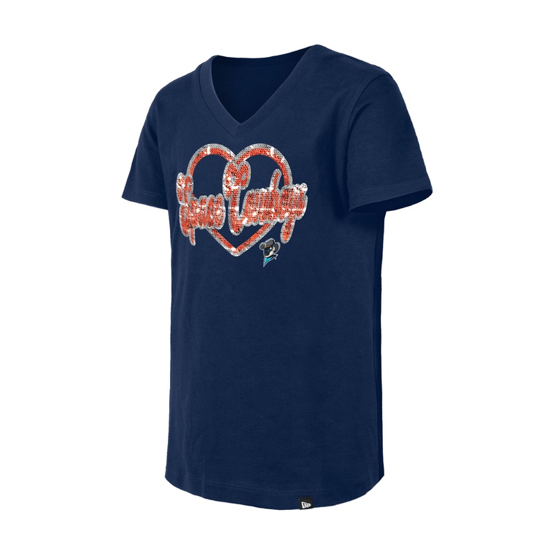 Sugar Land Space Cowboys New Era Youth Girl Tee V-Neck Sequin