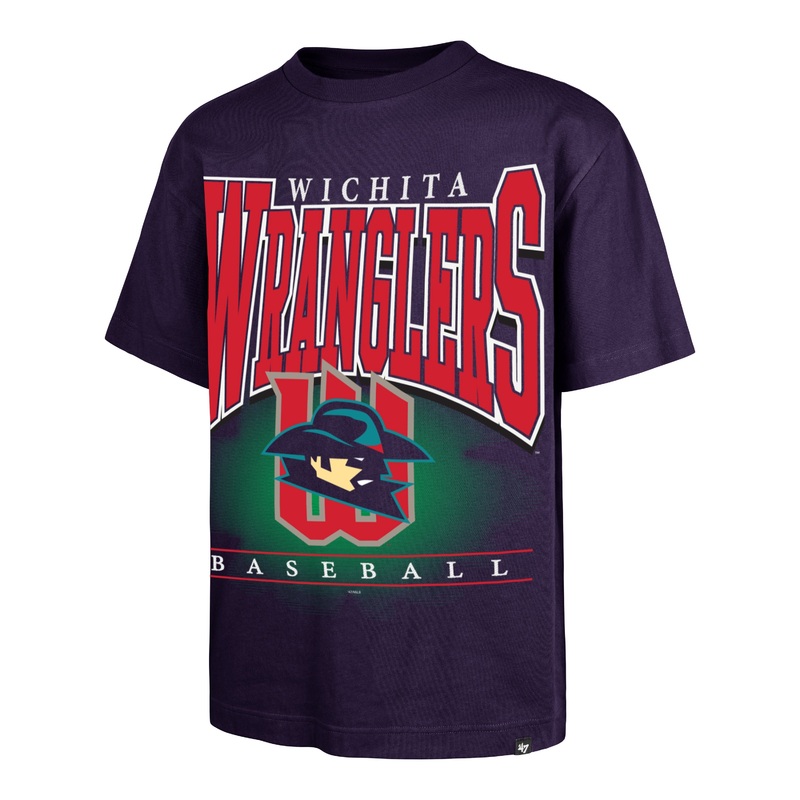 Wichita Wind Surge ’47 Adult Wichita Wranglers Purple Hot Corner Foundation Tee
