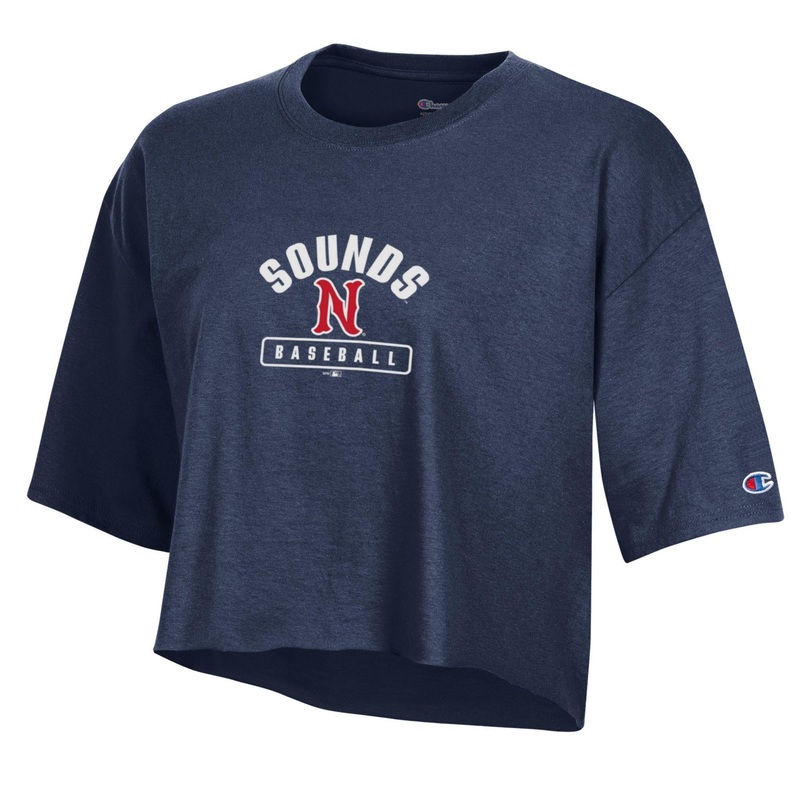 Nashville Sounds Women’s Champion Navy Boyfriend Crop Tee
