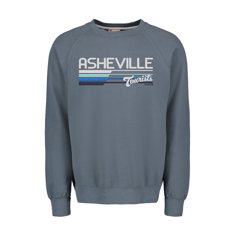 The Asheville Tourists Vintage Raglan Fleece Crewneck