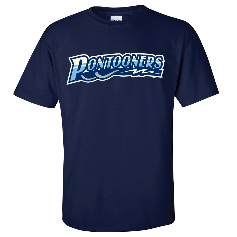 Great Lakes Pontooners Bimm Ridder Navy Wordmark Tee