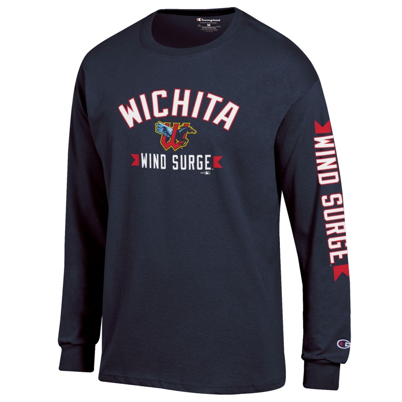 Wichita Wind Surge Adult Navy Jersey Long Sleeve Tee