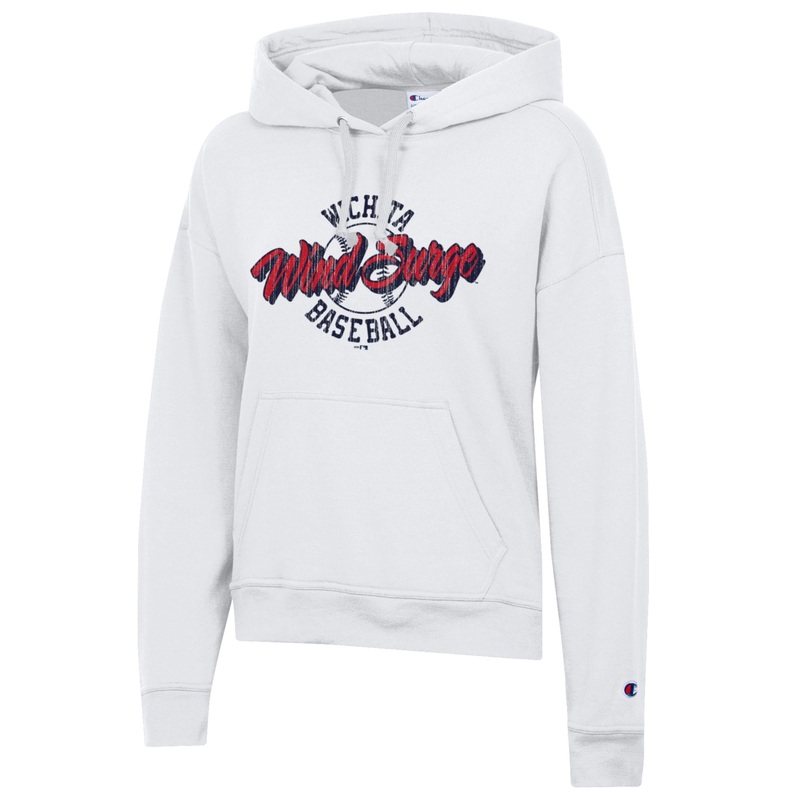 Wichita Wind Surge Women’s White Powerblend Hoodie Sweatshirt