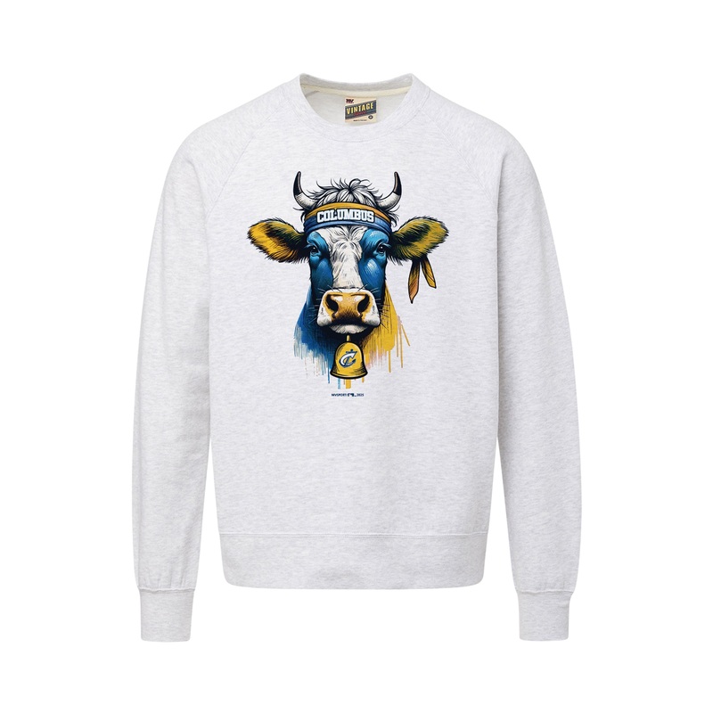 Columbus Clippers MV Sport Vintage Fleece Raglan Cow Crew