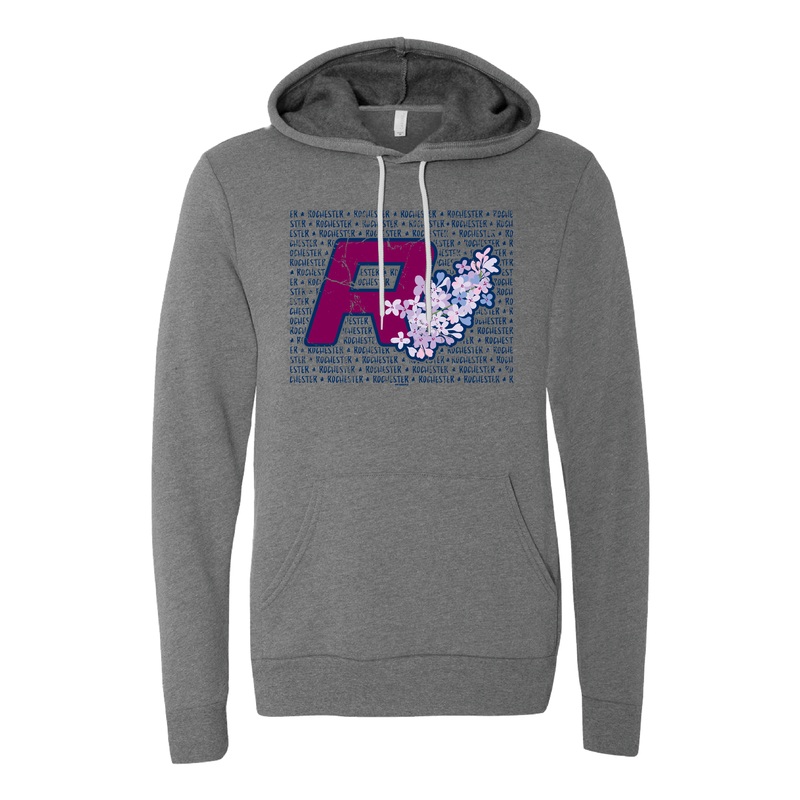 Rochester Red Wings ROC the Lilac Gray Hoodie