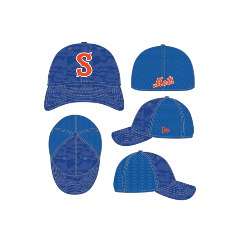 Syracuse Mets New Era Royal Camo Flex Fit Cap