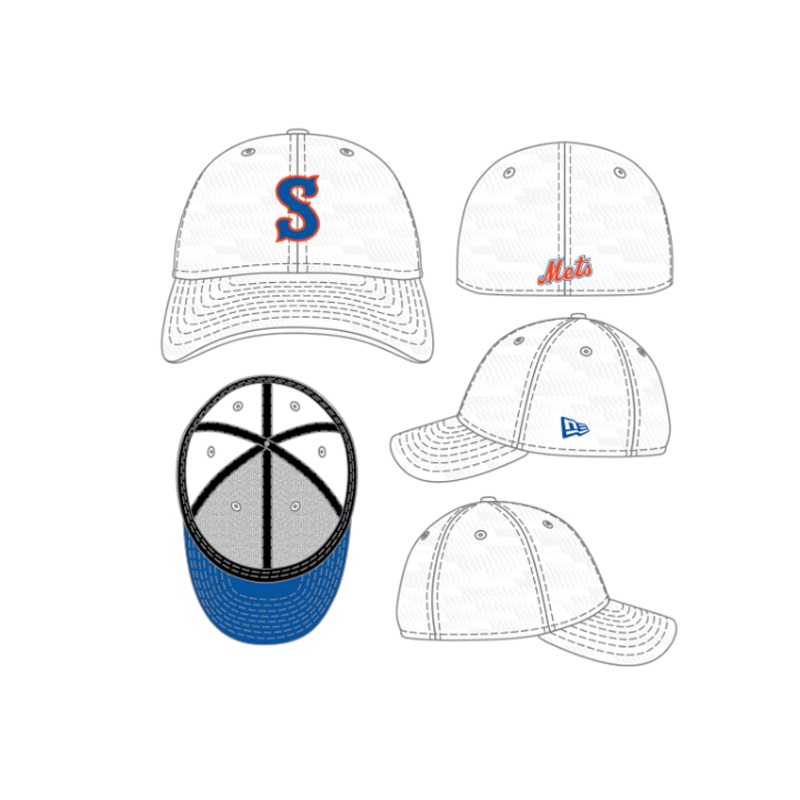 Syracuse Mets New Era White Graded Flex Fit Cap