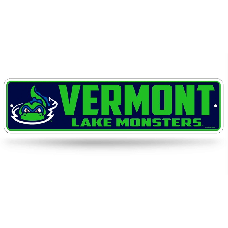 Vermont Lake Monsters Metal Street Sign