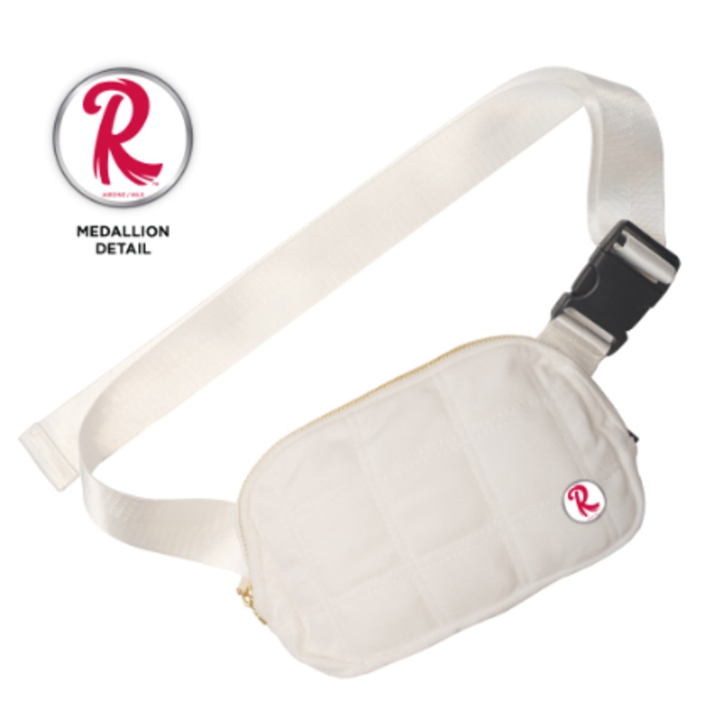 White Quilted Belt Bag