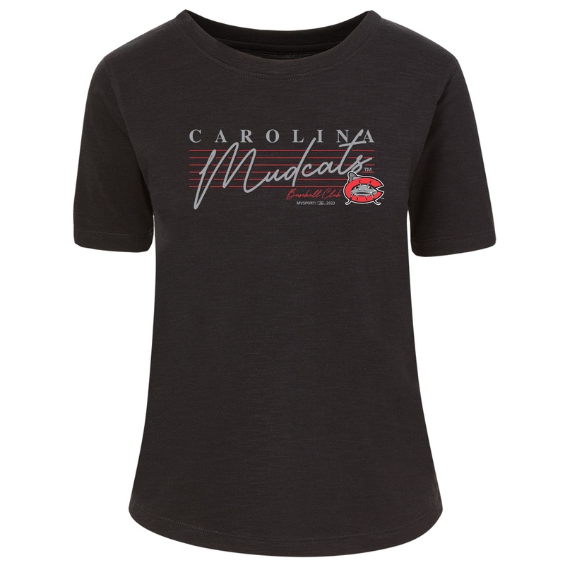 Carolina Mudcats Womens Black Natalie Slub Burst Tee