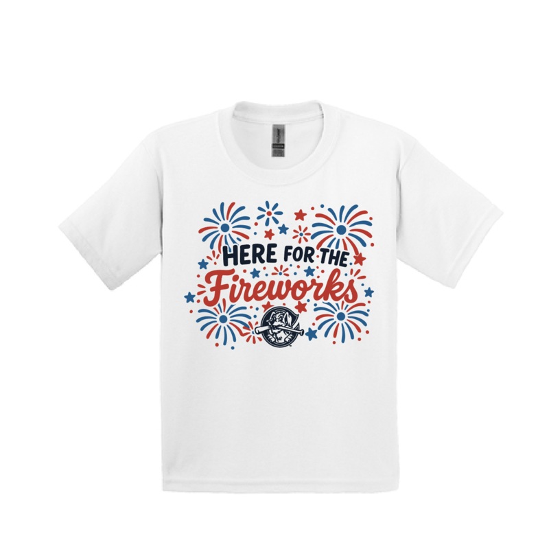Charleston RiverDogs Youth Here for the Fireworks Tee