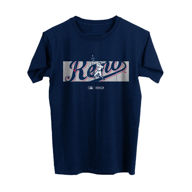 Reno Aces Men’s Navy Baseballism Tee