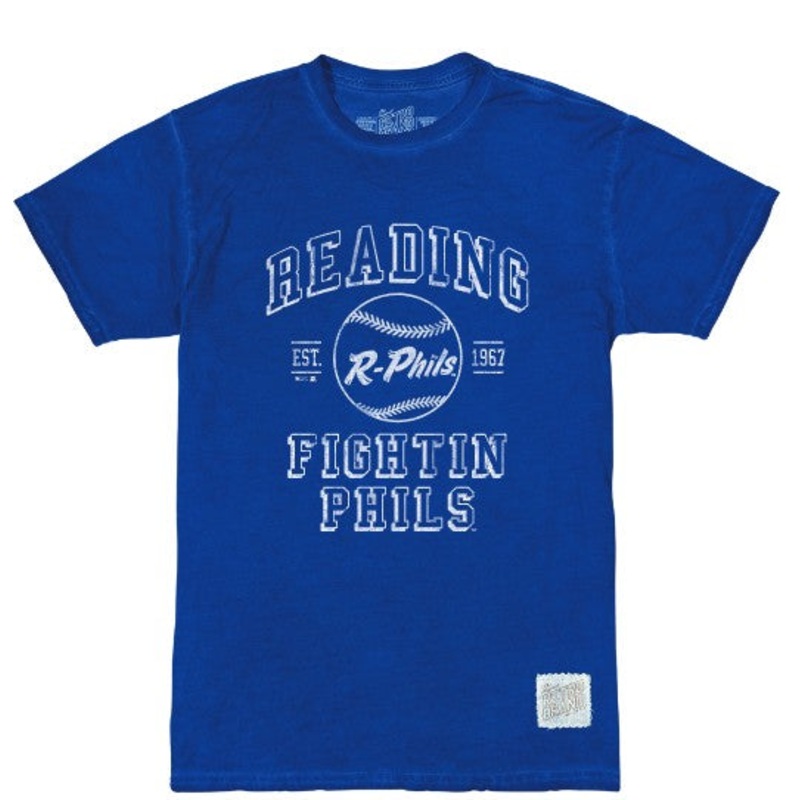 Retro Brand Royal Blue Oil Wash Fightin Phils Baseball Tee