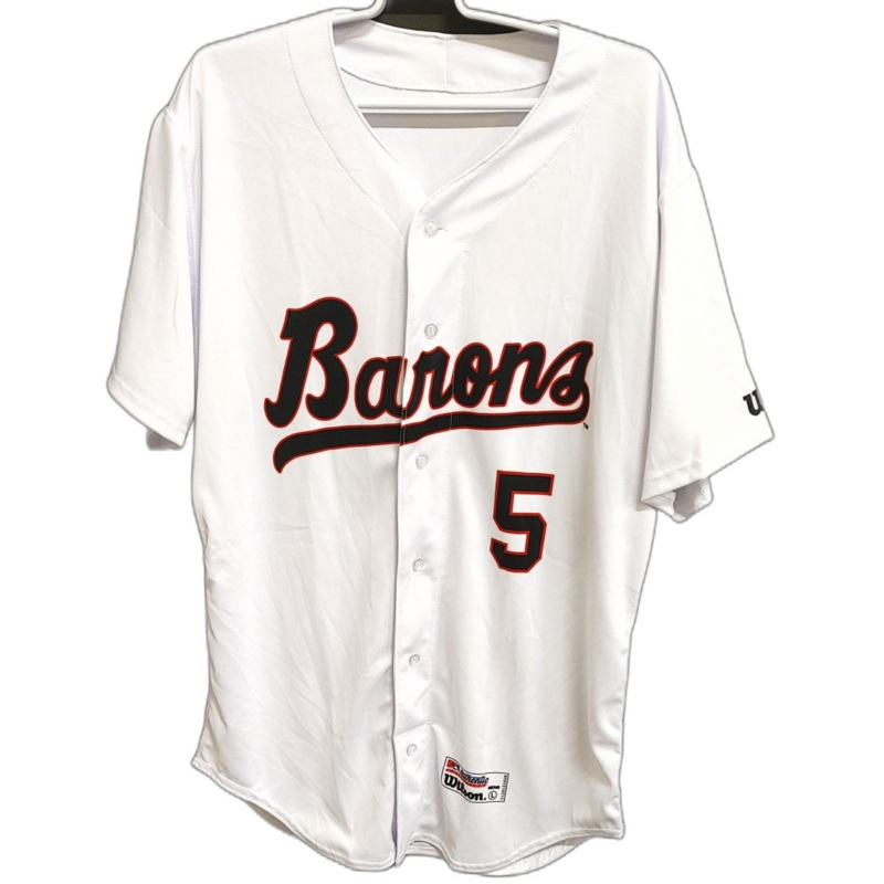 1990 Barons White #5 Jersey