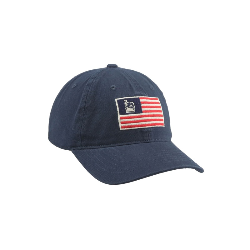 BOISE HAWKS FLAG ADJUSTABLE STRAP HAT, BLUE