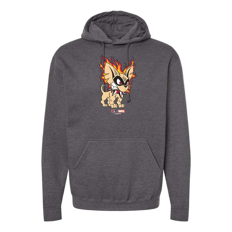 Chihuahuas Marvel’s Defenders of the Diamond Heather Charcoal Hoodie-MEN