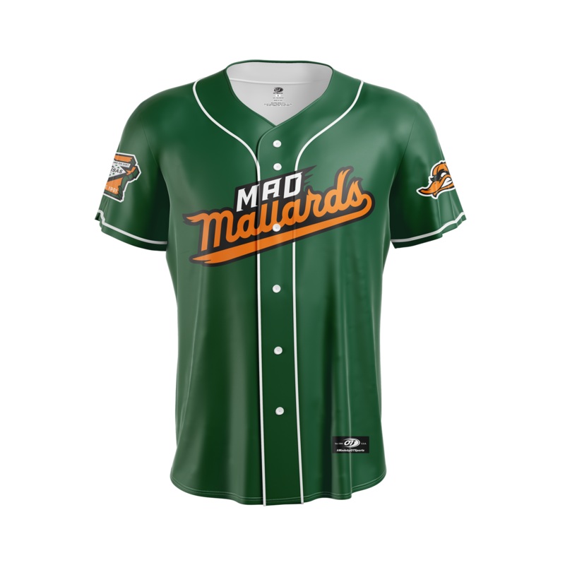 Mad Mallards OT Sports Youth Green Replica Jersey