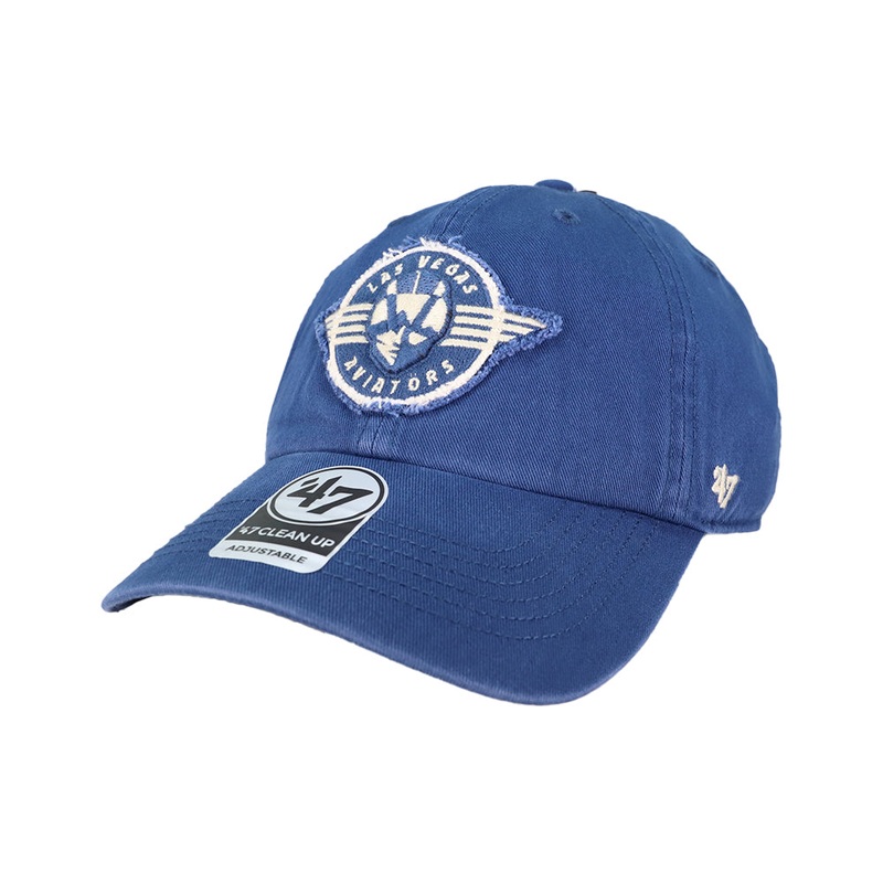 ’47 Brand Retro Logo Chasm Blue Clean Up Strapback Hat