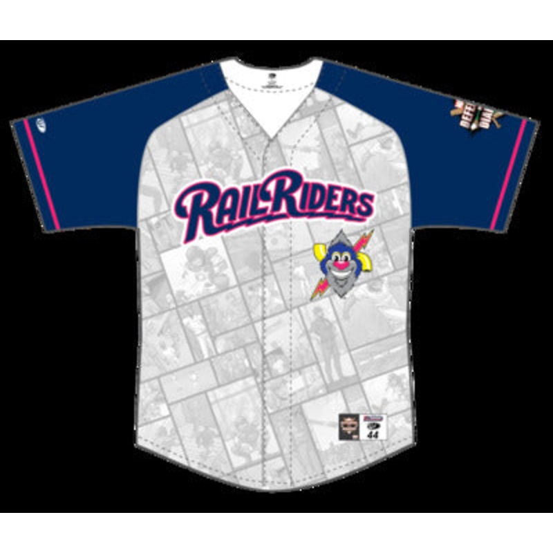 Scranton/Wilkes-Barre RailRiders Marvel Defenders of the Diamond Jersey