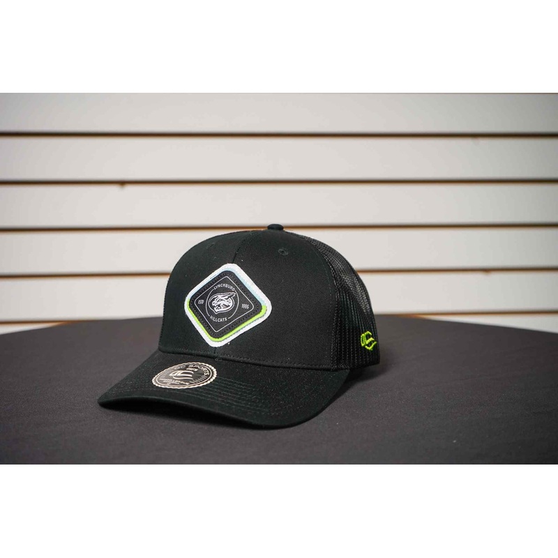 Black Trucker Patch Hat