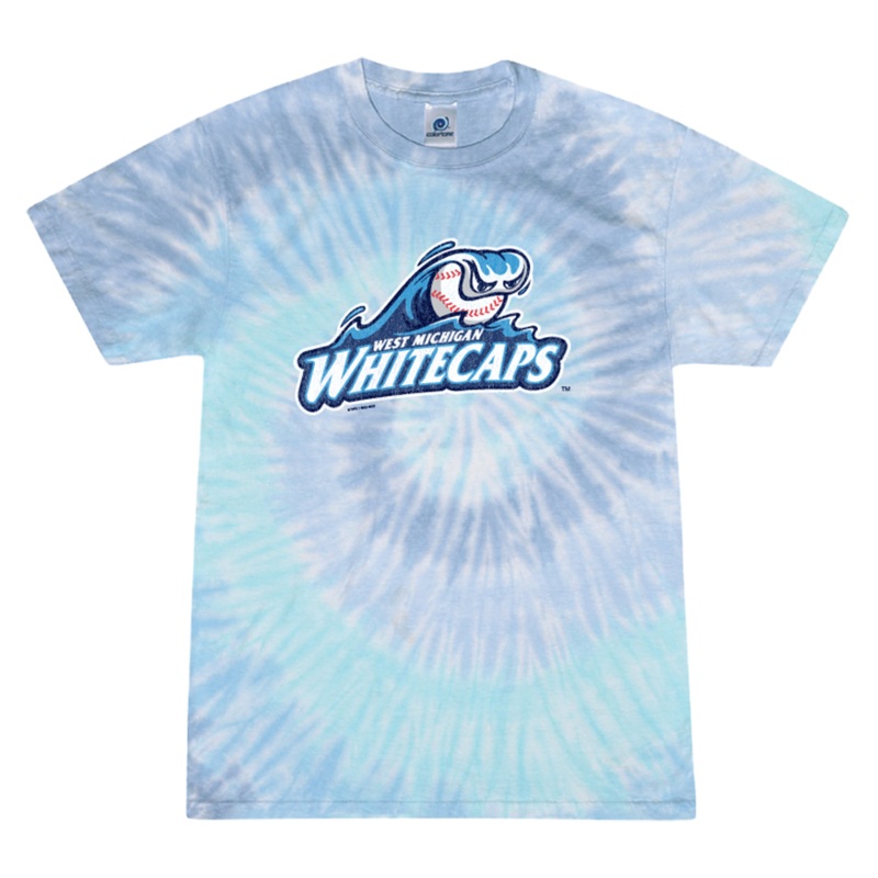 West Michigan Whitecaps Primary Distressed Logo Tie-Dye Tee