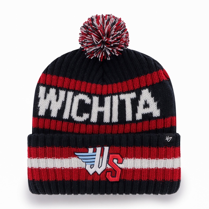 Wichita Wind Surge ’47 Adult Navy Bering Cuff Knit Cap