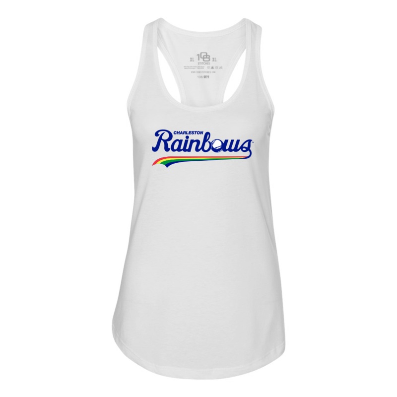 Charleston RiverDogs Women’s Rainbows White Vintage Tank