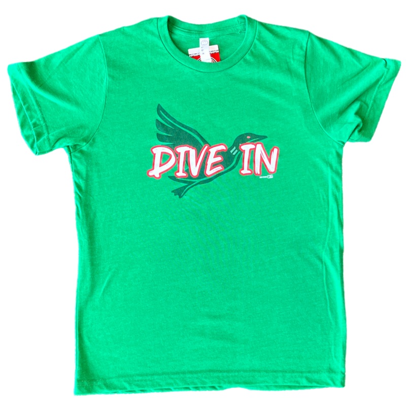 Great Lakes Loons Bimm Ridder Green “Dive In” Tee – Youth