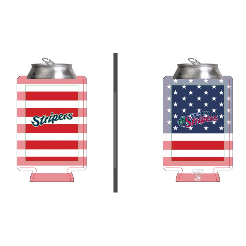 Gwinnett Stripers USA Slim Can Koozie
