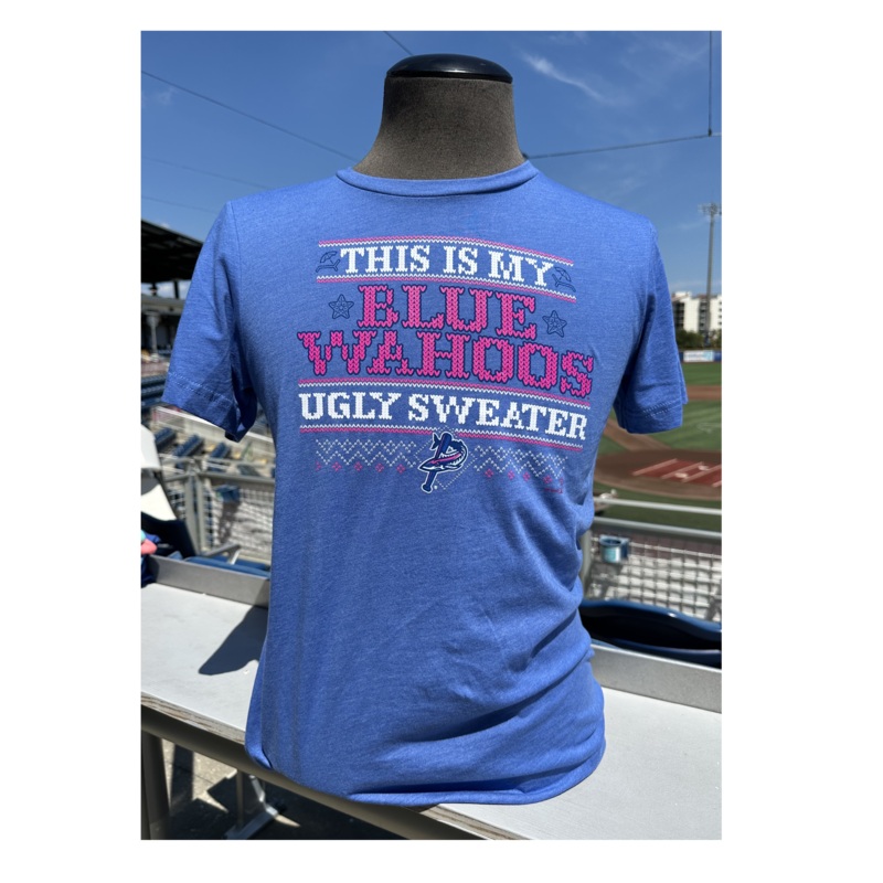 Pensacola Blue Wahoos Ugly Sweater T-Shirt