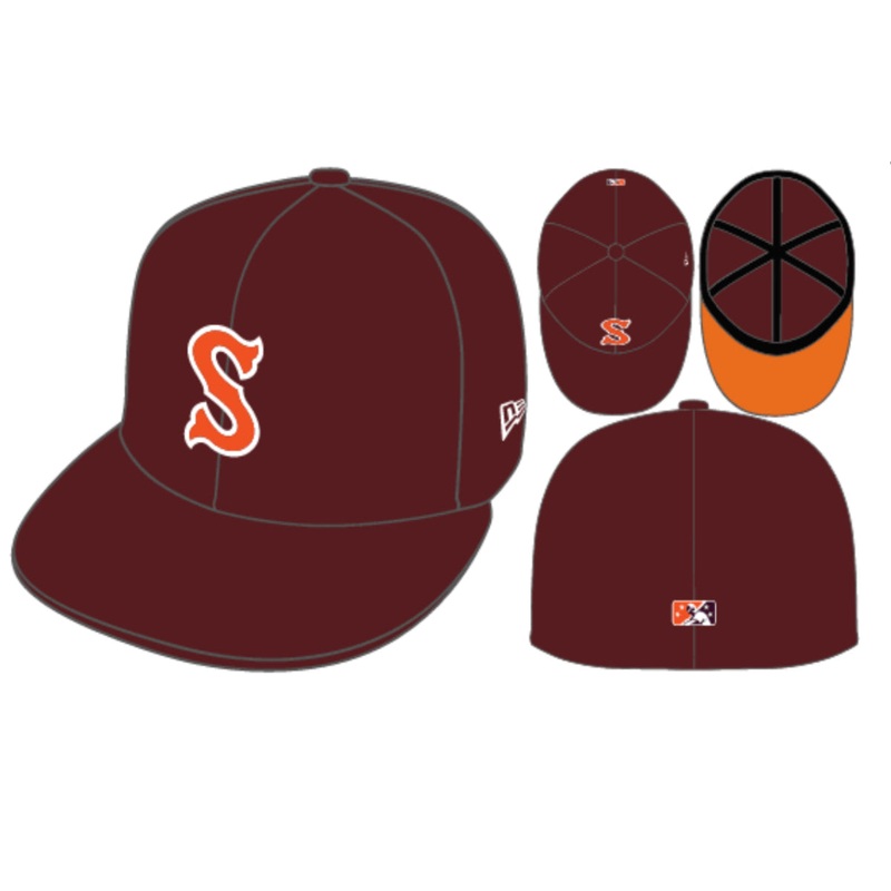 Salem Red Sox Maroon and Orange New Era 59FIFTY Hat
