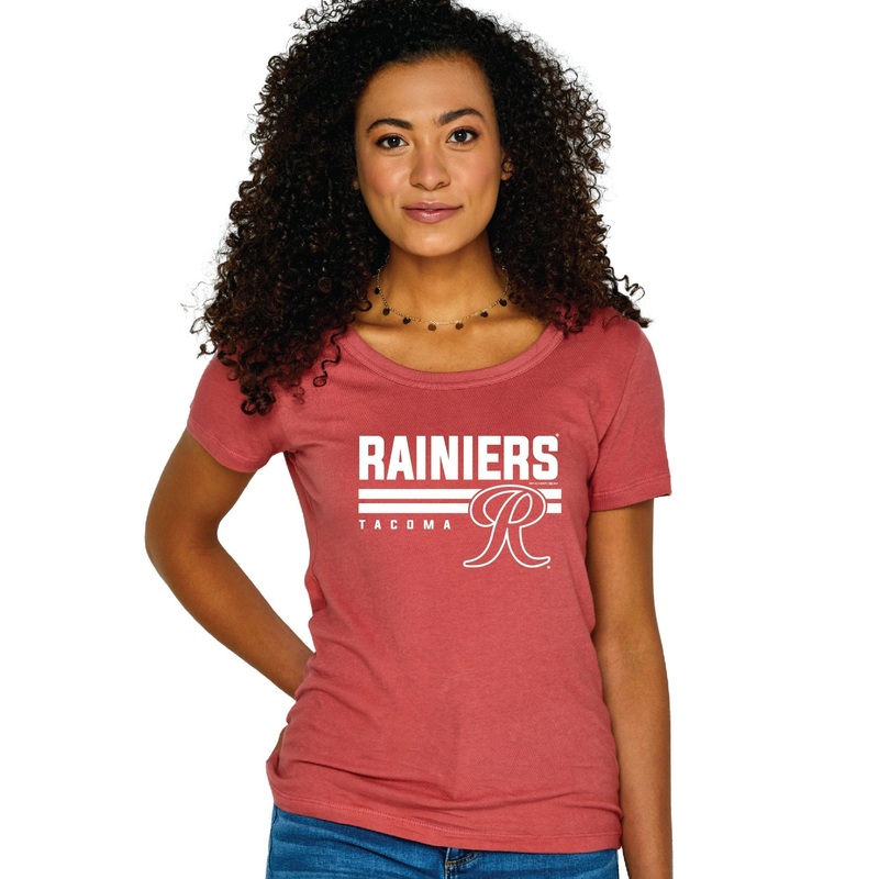 Tacoma Rainiers Soft As A Grape Women’s Red Crew Neck Tee