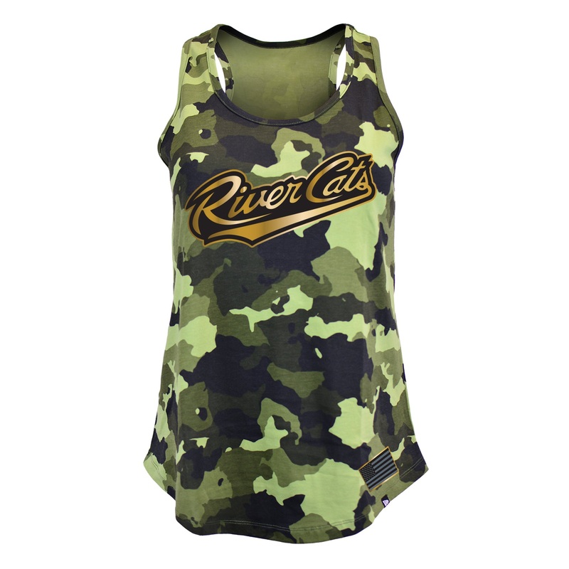 CAMO SCRIPT TANK – LADIES, SACRAMENTO RIVER CATS