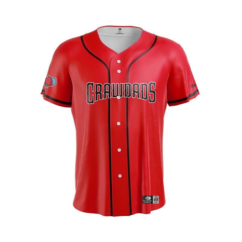 Hickory Crawdads OT Sports Red Home Mens Premium Jersey
