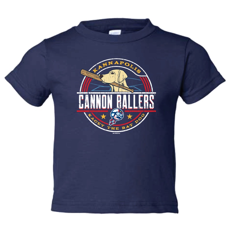 Toddler Navy Kacey the Bat Dog Tee
