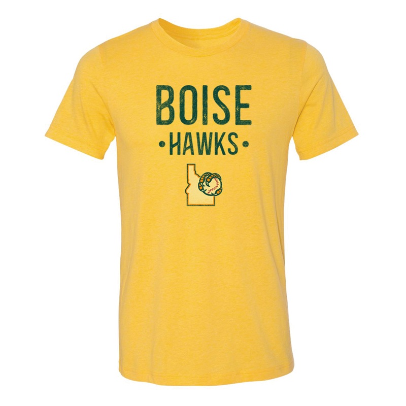 BOISE HAWKS MIGHTY TEE, YELLOW